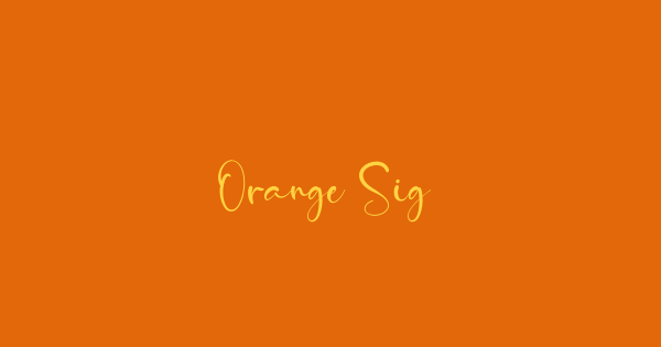 Orange Signature font thumbnail